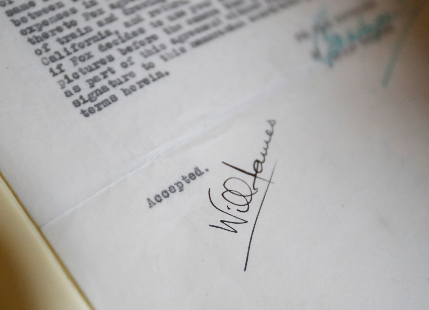 Will James' signature